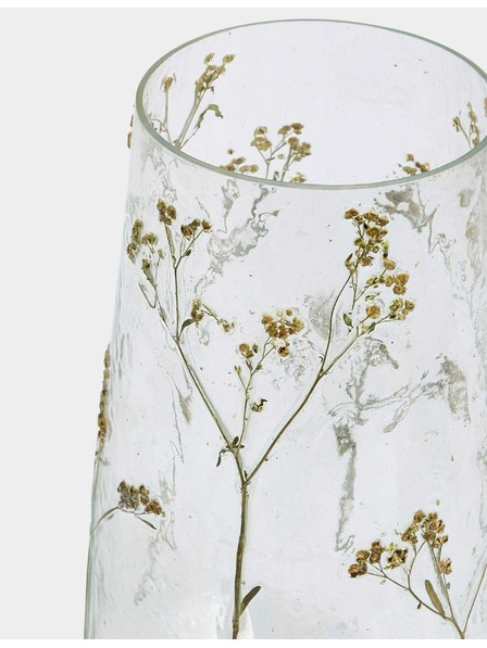 Marks & Spencer Virágmintás üveg váza Marks & Spencer bézs