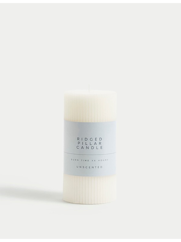 Marks & Spencer Rücskös oszlopgyertya Marks & Spencer fehér