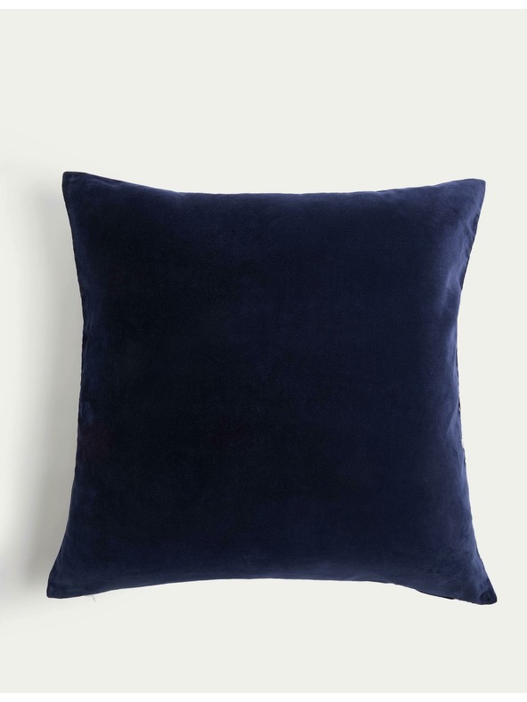 Marks & Spencer Marks & Spencer sötétkék bársony díszpárna hímzött cseresznyevirágokkal