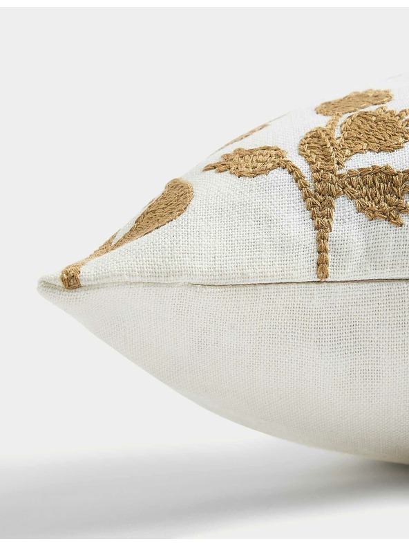 Marks & Spencer Marks & Spencer arany virágos hímzésű lenvászon díszpárna