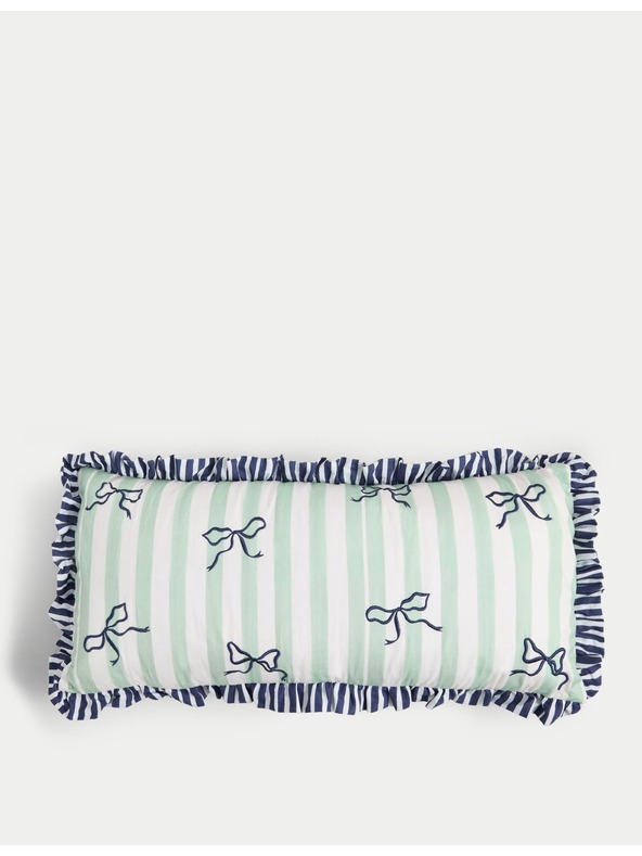 Marks & Spencer Csíkos párnahuzat magas pamuttartalommal Marks & Spencer zöld