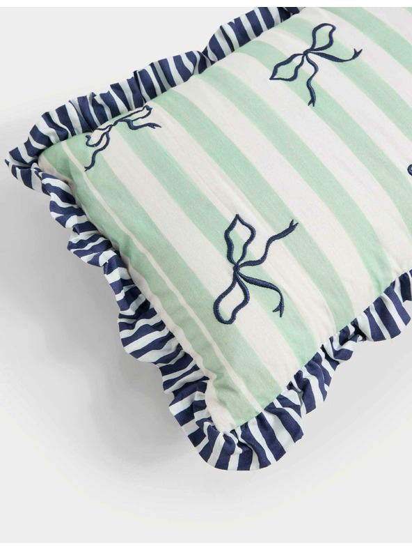 Marks & Spencer Csíkos párnahuzat magas pamuttartalommal Marks & Spencer zöld