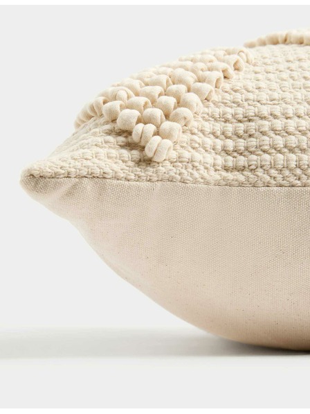 Marks & Spencer 100% pamut párna hímzéssel és geometriai mintával Marks & Spencer krém