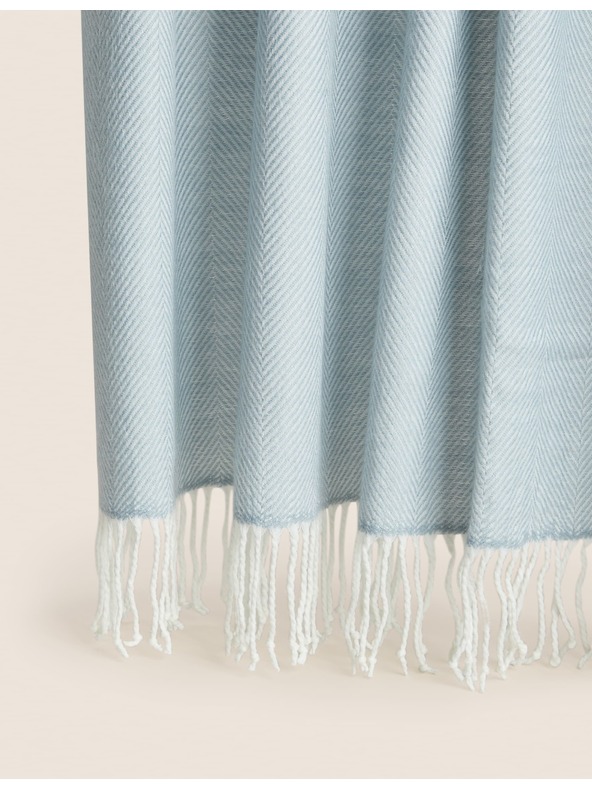 Marks & Spencer Halszálka mintás takaró Marks & Spencer kék