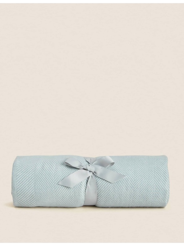 Marks & Spencer Halszálka mintás takaró Marks & Spencer kék