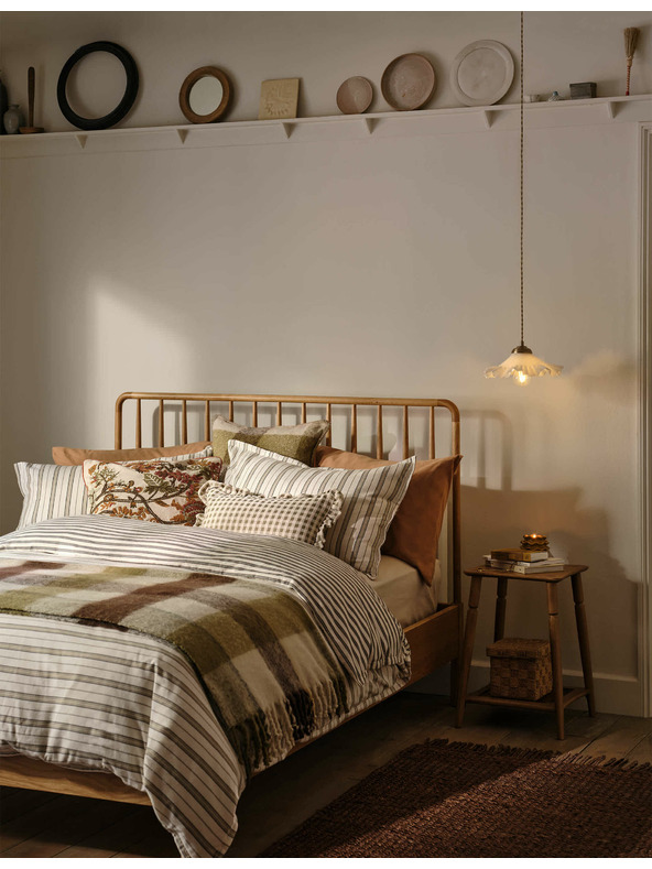 Marks & Spencer Kockás takaró műmohair anyagból Marks & Spencer zöld