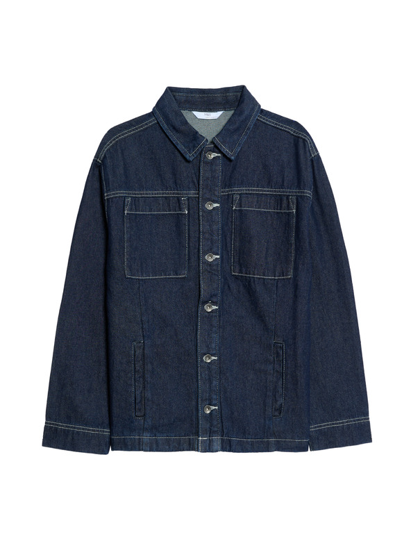 Marks & Spencer Farmer ing, tiszta pamutból (6–16 éves) Marks & Spencer sötétkék