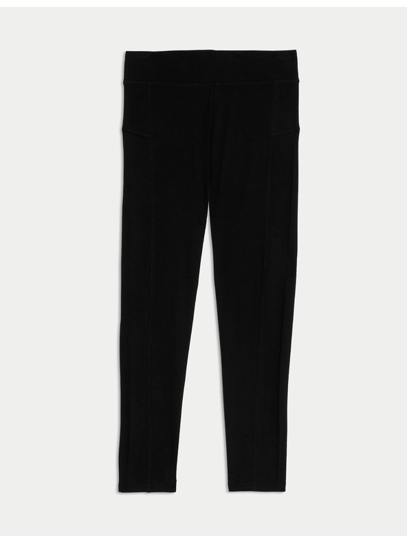 Marks & Spencer Leggings magas pamuttartalommal (6–16 éves) Marks & Spencer fekete