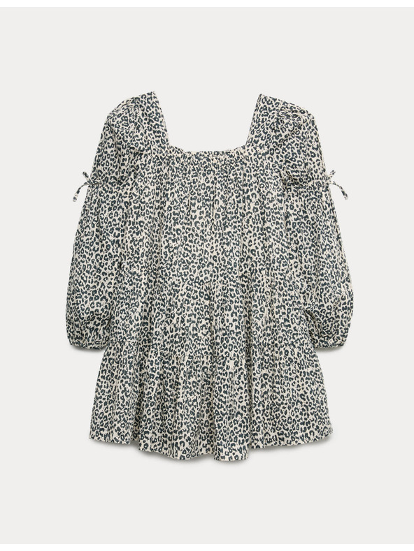 Marks & Spencer Marks & Spencer leopárd mintás tiszta pamut ruha (6-16 éves) barna