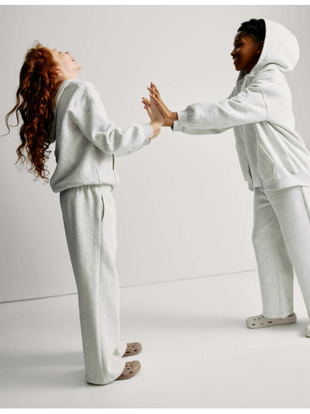 Marks & Spencer Marks & Spencer széles szárú melegítőnadrág magas pamuttartalommal (2-16 éves) szürke