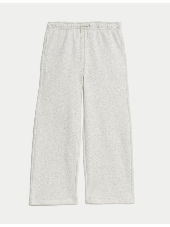 Marks & Spencer Marks & Spencer széles szárú melegítőnadrág magas pamuttartalommal (2-16 éves) szürke