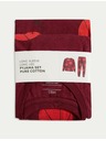 Marks & Spencer Marks & Spencer Basketball pamut pizsama szett (3-16 éves) piros