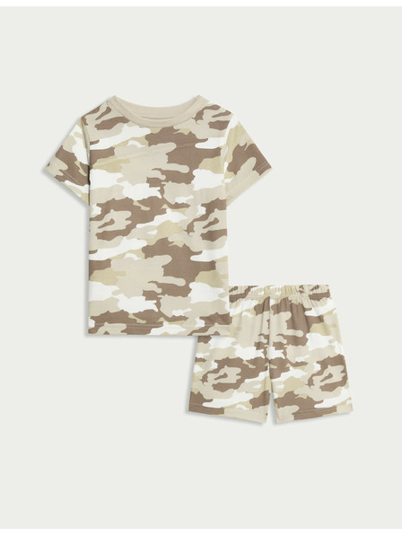 Marks & Spencer Marks & Spencer terep mintás pamut pizsama (1-16 éves) bézs