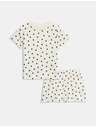 Marks & Spencer Marks & Spencer 100% pamut pöttyös pizsama (1–16 éves) krémszínű