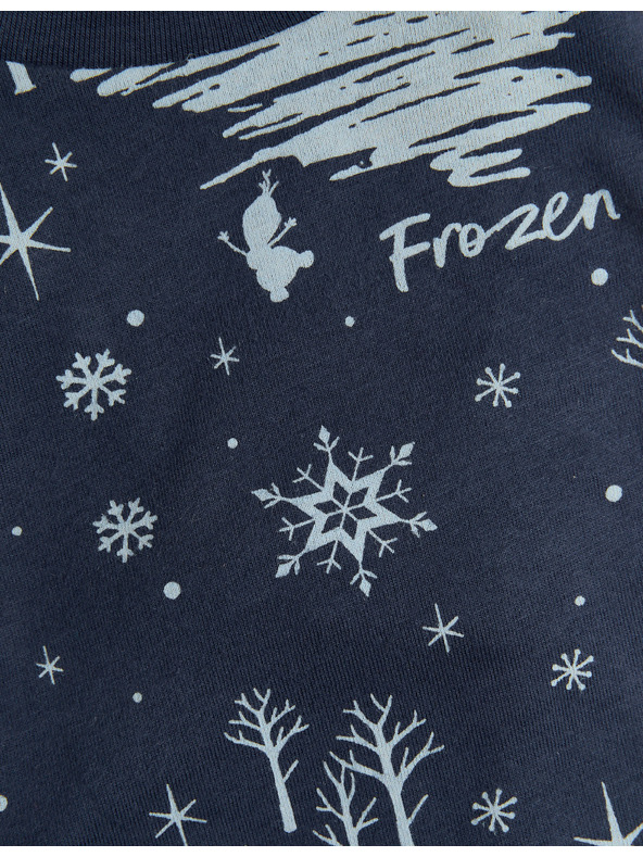 Marks & Spencer Marks & Spencer Disney Jégvarázs™ 100% pamut pizsama (2–8 éves) tengerészkék