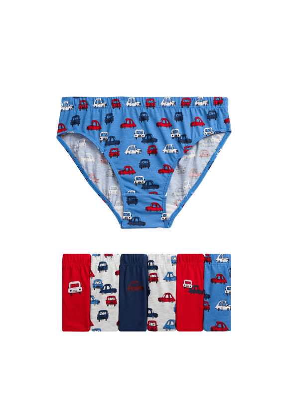 Marks & Spencer Autós mintás pamut alsónadrág, 7 db egy csomagban (2-8 éves) Marks & Spencer multicolor