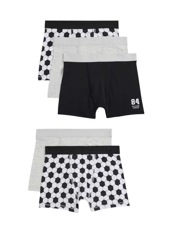 Marks & Spencer Focis mintás alsónadrág magas pamuttartalommal (5-16 éves), 5 db Marks & Spencer multicolor