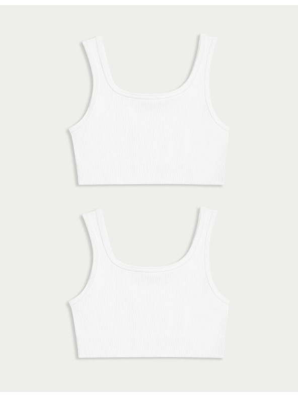 Marks & Spencer Bordázott, kerek nyakú rövid felsők (6-16 éves), 2 db Marks & Spencer fehér