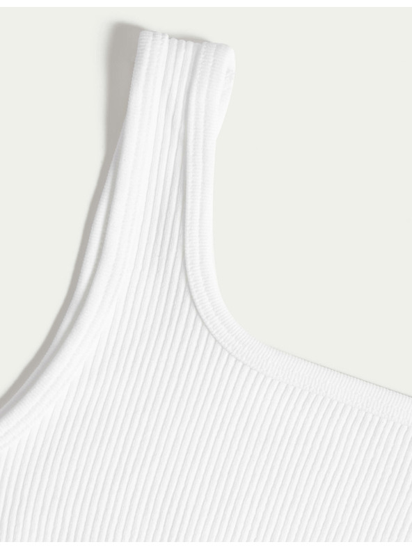 Marks & Spencer Bordázott, kerek nyakú rövid felsők (6-16 éves), 2 db Marks & Spencer fehér