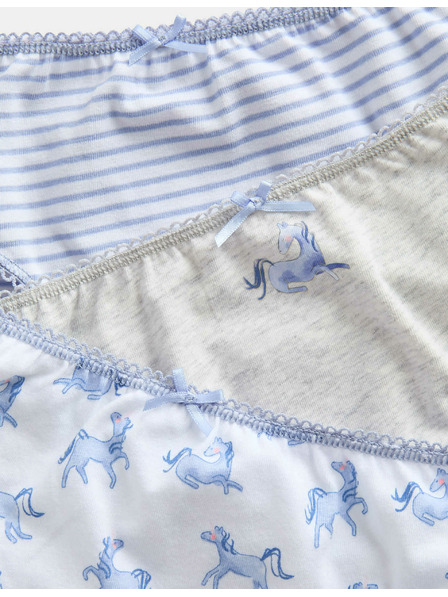 Marks & Spencer Egyszarvú mintás, rugalmas derekú pamut alsónadrág, 7 db egy csomagban (2-12 éves) Marks & Spencer multicolor