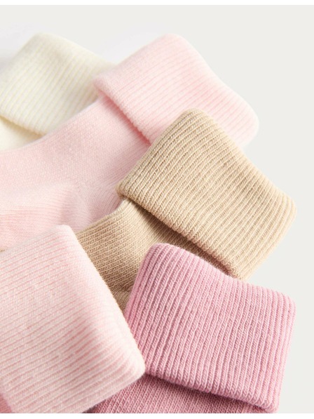 Marks & Spencer Bordázott gyerekzokni magas pamuttartalommal (0-2 éves), 5 pár egy csomagban Marks & Spencer multicolor