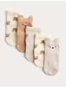 Marks & Spencer 5 páros Spencer Bear gyerek zokni magas pamuttartalommal (0–3 éves) Marks & Spencer többszínű