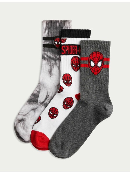 Marks & Spencer Spider-Man™ zoknik, 3 páros (6 kicsi – 7 nagy) Marks & Spencer többszínű