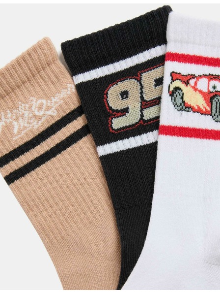 Marks & Spencer Pixar™ Cars mintás zoknik magas pamuttartalommal, 3 páros csomag (6 kicsi – 7 nagy) Marks & Spencer többszínű