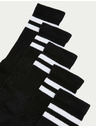 Marks & Spencer Csíkos sportszoknik magas pamuttartalommal, 5 páros csomag Marks & Spencer fekete