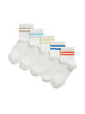 Marks & Spencer Pamut játékos zoknik, 5 páros csomag Marks & Spencer fehér
