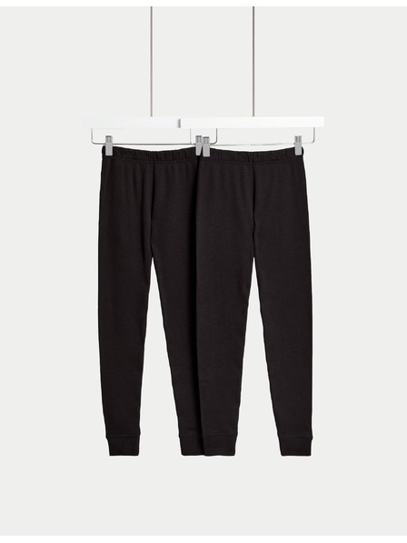 Marks & Spencer Heatgen™ technológiás termo leggings, 2 db csomagban (2–14 éves) Marks & Spencer fekete