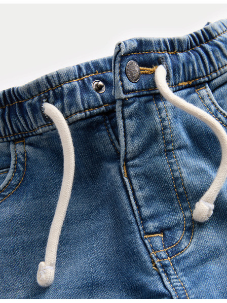 Marks & Spencer Kényelmes derekú, egyenes szárú, magas pamuttartalmú farmer (2-8 éves) Marks & Spencer sötétkék