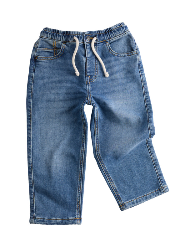 Marks & Spencer Kényelmes derekú, egyenes szárú, magas pamuttartalmú farmer (2-8 éves) Marks & Spencer sötétkék