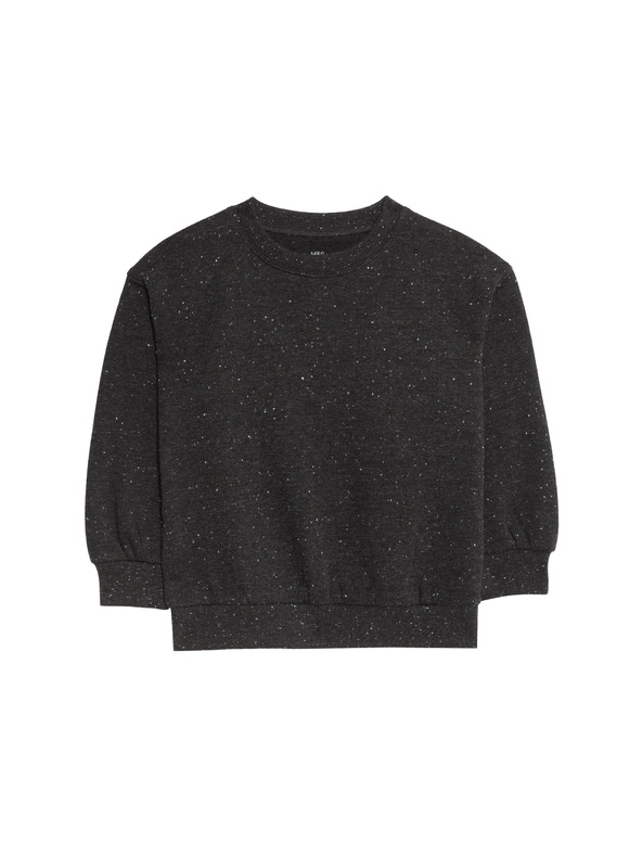 Marks & Spencer Magasabb pamuttartalmú szövött pulóver (2-8 éves) Marks & Spencer szürke