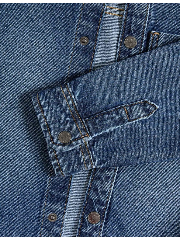 Marks & Spencer Farmer mintás póló tiszta pamut twillből (2-8 éves) Marks & Spencer tengerészkék