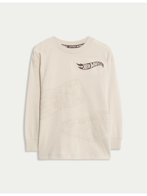 Marks & Spencer Hot Wheels™ mintás felső tiszta pamutból (2–8 éves) Marks & Spencer krém