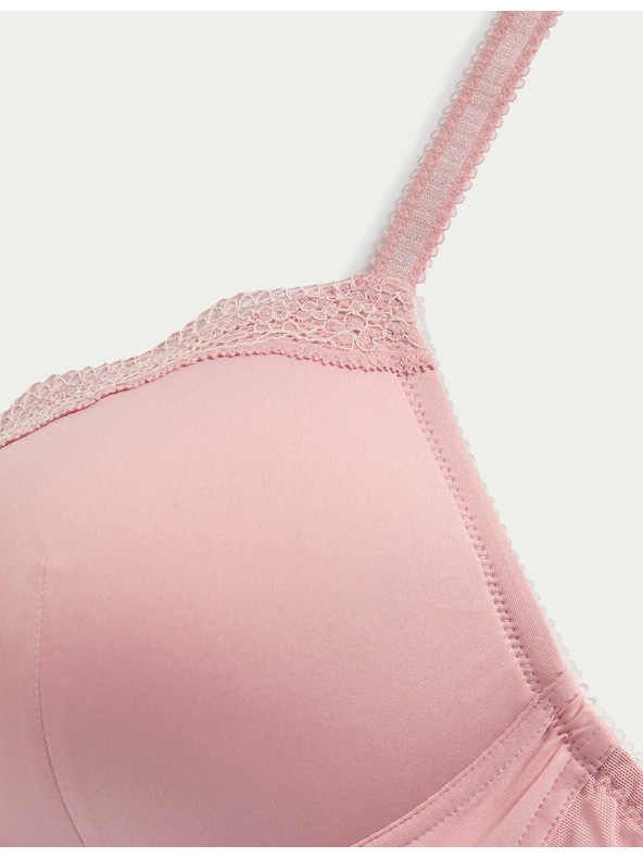 Marks & Spencer Csipkés Jasmine melltartó, teli kosaras, merevítő nélkül (A–E) Marks & Spencer rózsaszín