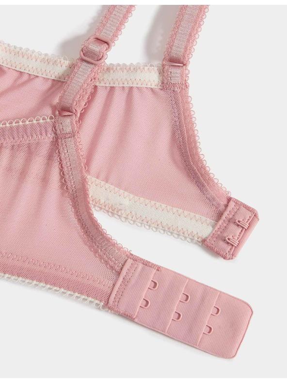 Marks & Spencer Csipkés Jasmine melltartó, teli kosaras, merevítő nélkül (A–E) Marks & Spencer rózsaszín