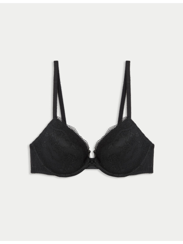 Marks & Spencer Dekoltált melltartó csontokkal és csipkével, méret A–E Marks & Spencer fekete