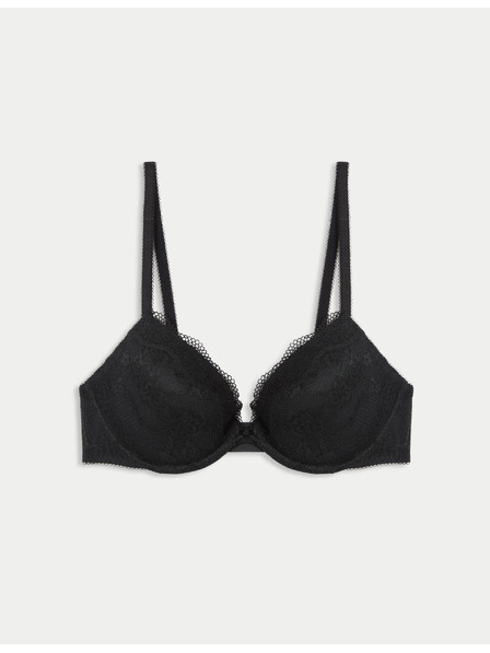 Marks & Spencer Dekoltált melltartó csontokkal és csipkével, méret A–E Marks & Spencer fekete