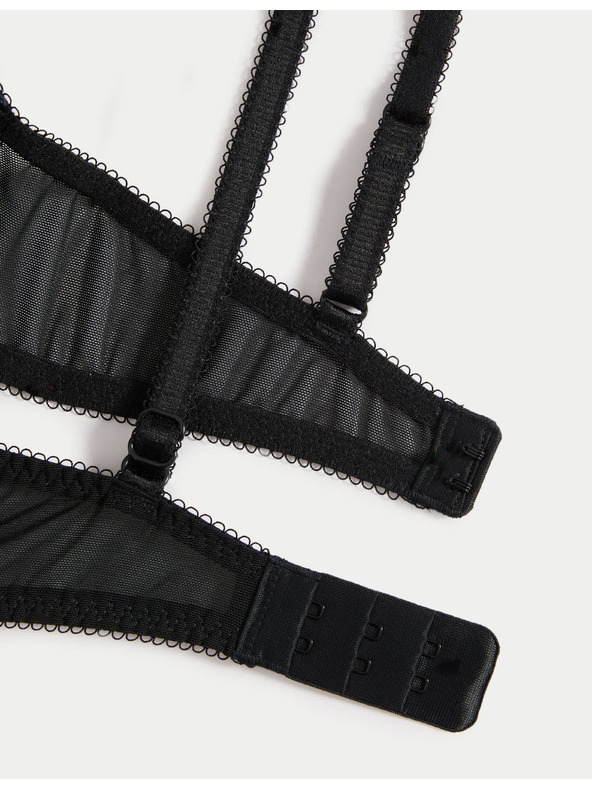 Marks & Spencer Dekoltált melltartó csontokkal és csipkével, méret A–E Marks & Spencer fekete