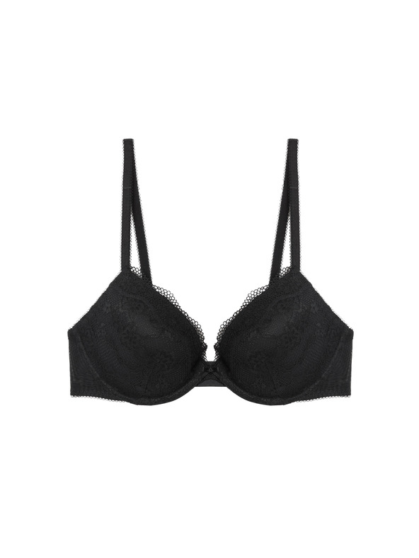 Marks & Spencer Dekoltált melltartó csontokkal és csipkével, méret A–E Marks & Spencer fekete