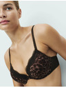 Marks & Spencer Dekoltált melltartó csontokkal, csipkével és mintával Marks & Spencer barna