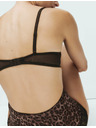 Marks & Spencer Dekoltált melltartó csontokkal, csipkével és mintával Marks & Spencer barna