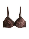 Marks & Spencer Dekoltált melltartó csontokkal, csipkével és mintával Marks & Spencer barna