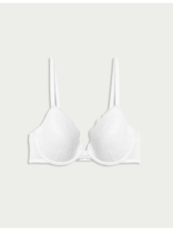 Marks & Spencer Dekoltált melltartó csontokkal és csipkével, méret A–E Marks & Spencer fehér