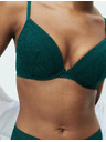 Marks & Spencer Csipkés push-up melltartó csontokkal és Flexifit™ technológiával, méret A–E Marks & Spencer zöld