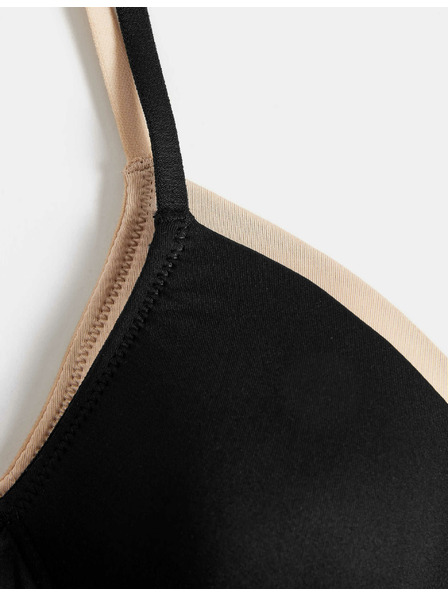 Marks & Spencer 2 db első csont nélküli melltartó, méret AA–D Marks & Spencer fekete