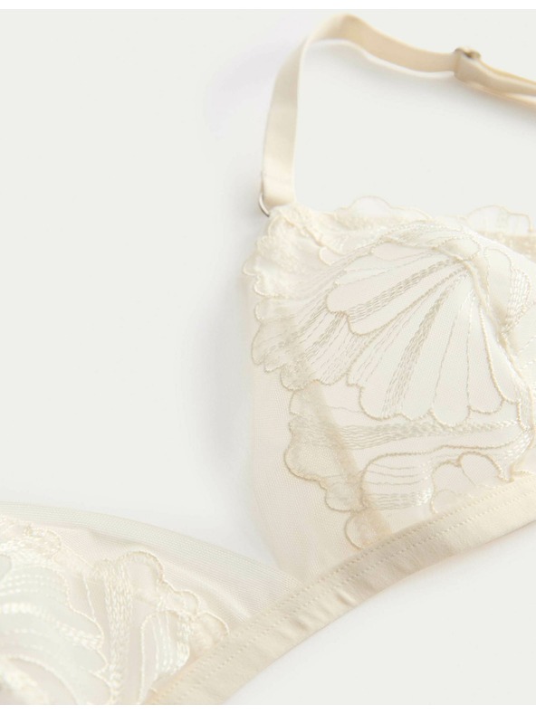 Marks & Spencer Monaco hímzett bralette merevítő nélkül (A-E) Marks & Spencer törtfehér