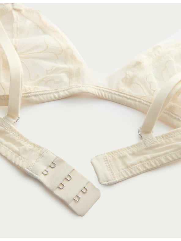 Marks & Spencer Monaco hímzett bralette merevítő nélkül (A-E) Marks & Spencer törtfehér
